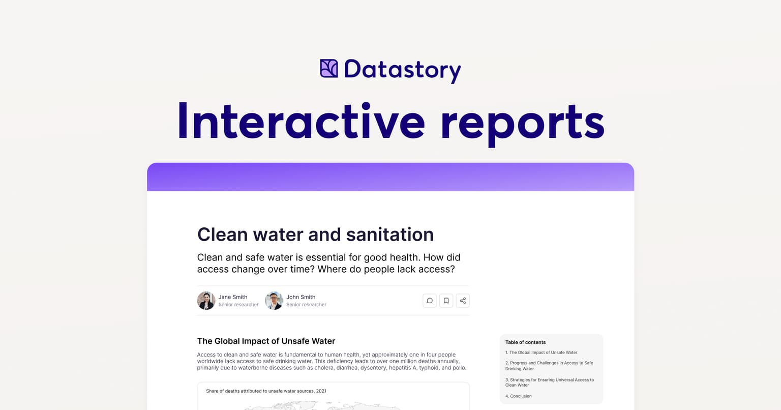 Interactive reports by Datastory: transform data into dynamic stories
