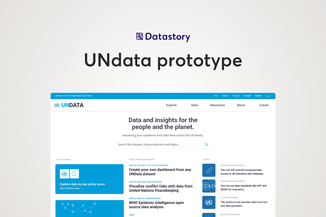 Datastory develops the new UNdata prototype