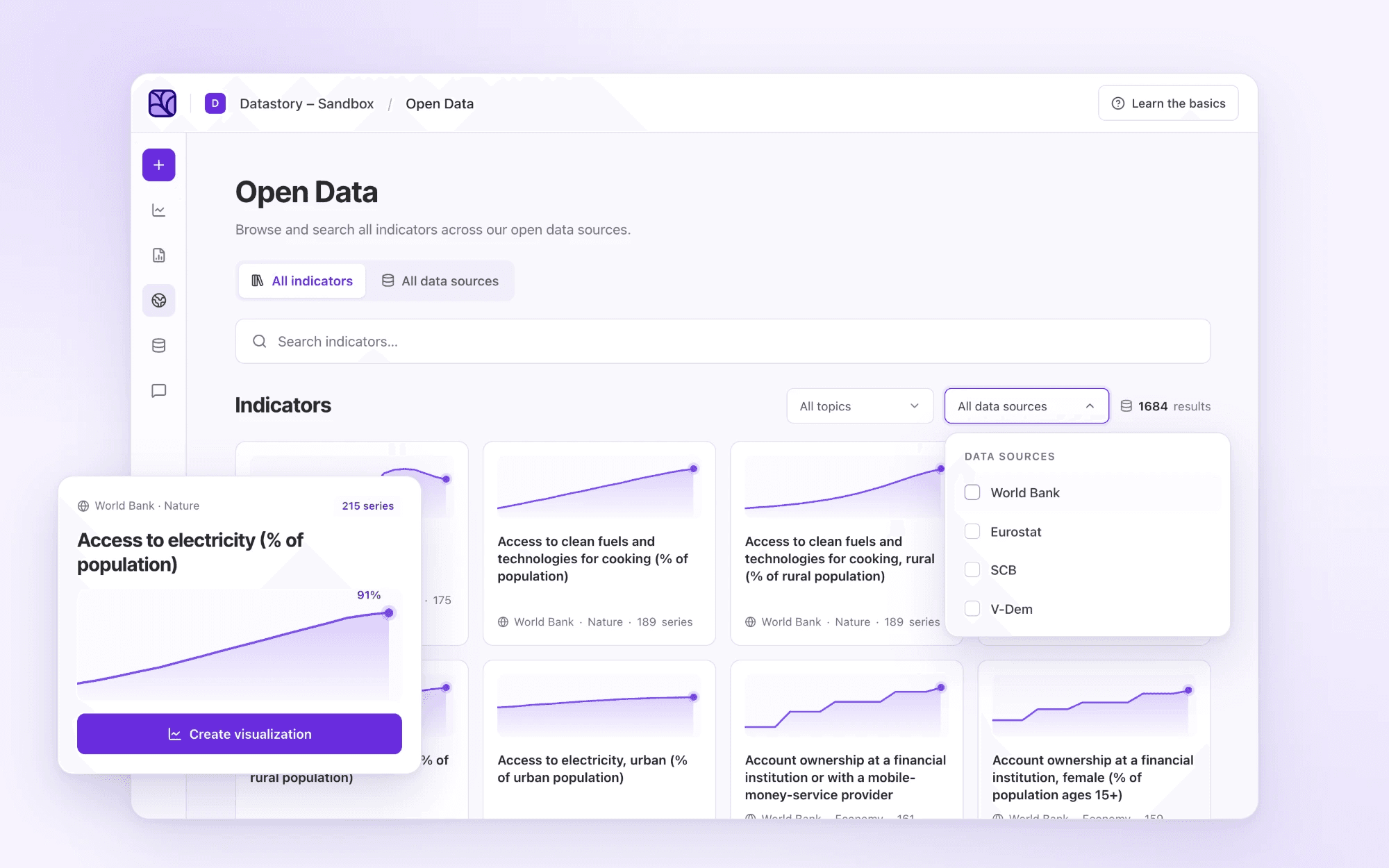 Open data catalog